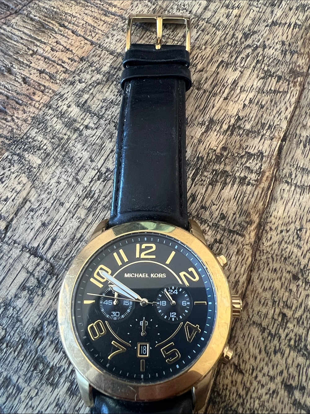 Michael Kors Black and Gold Men's Chronograph Watch - Picture 3 of 6